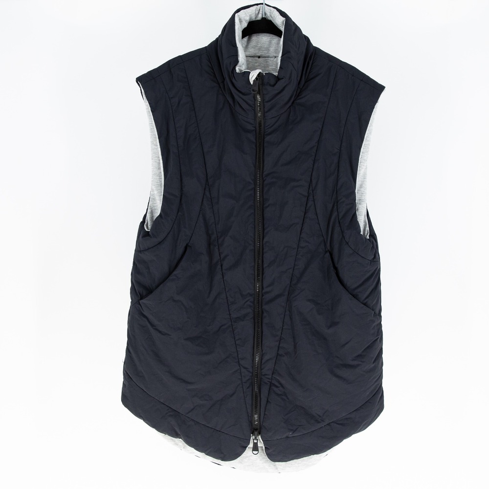 Free People FP Movement Slalom Reversible Sleeveless Quilted Vest Jacket Black